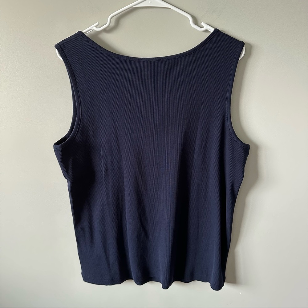 Lauren Ralph Lauren NWT Navy Blue Lace Floral Tank Top Set (2) Size 2X Y2K - Picture 7 of 14